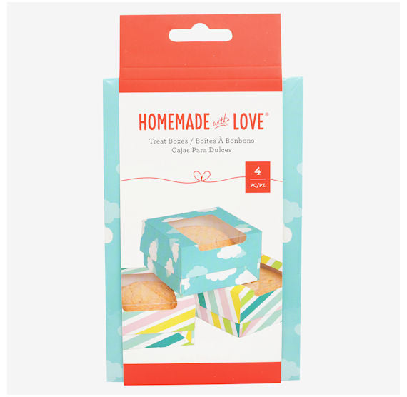 Small Cookie Boxes: Clouds + Rainbow | www.sprinklebeesweet.com