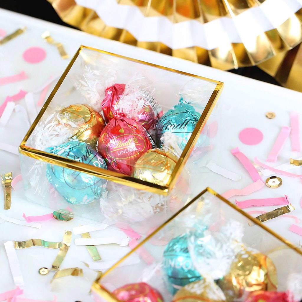 Festive Fetti Pink & Gold Confetti | www.sprinklebeesweet.com