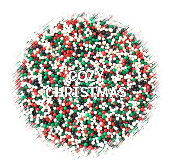 Christmas Nonpareils Mix: Cozy Christmas | www.sprinklebeesweet.com
