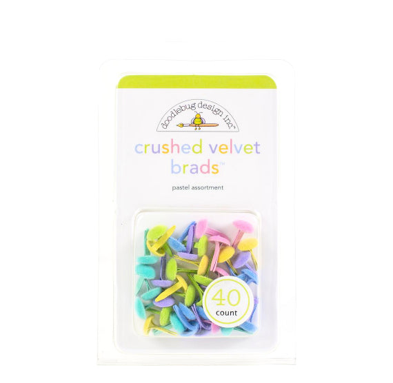 Crushed Velvet Pastel Brads | www.sprinklebeesweet.com