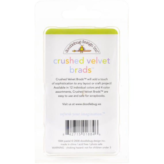 Crushed Velvet Pastel Brads | www.sprinklebeesweet.com