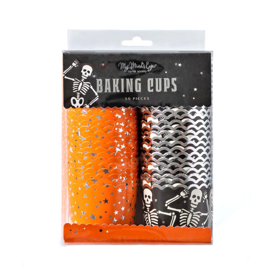 Halloween Baking Cups: Skeleton and Stars | www.sprinklebeesweet.com