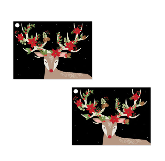 Christmas Gift Tag Cards: Reindeer | www.sprinklebeesweet.com