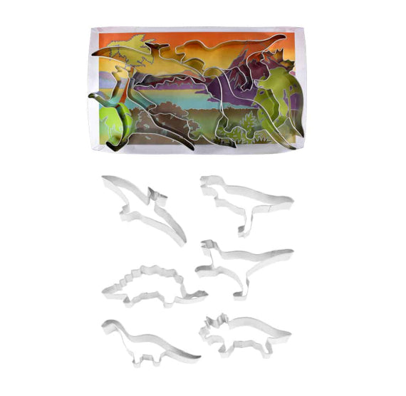 Dinosaur Cookie Cutter Set of 6 | www.sprinklebeesweet.com