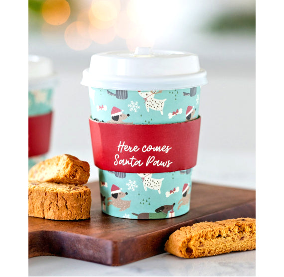 Mini Christmas Coffee Cups: Santa Paws | www.sprinklebeesweet.com