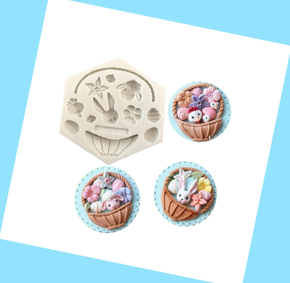 Easter Basket Fondant Mold | www.sprinklebeesweet.com