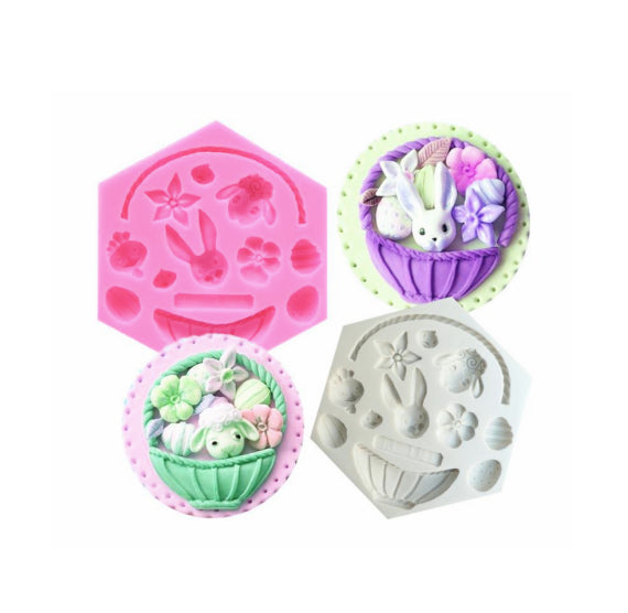 Easter Basket Fondant Mold | www.sprinklebeesweet.com