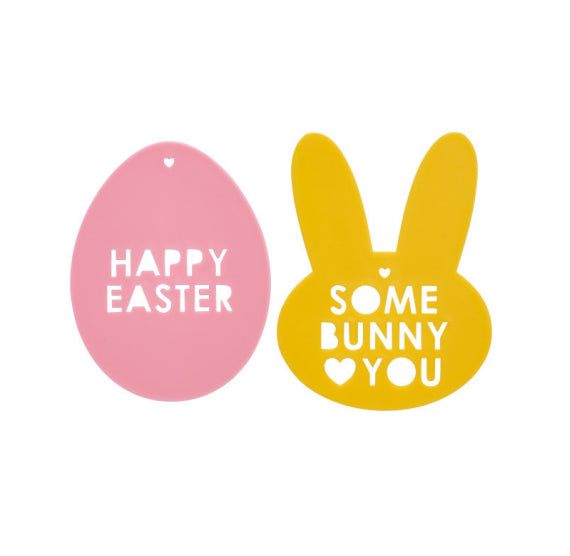 Easter Cake Topper Plaques: Bunny + Egg | www.sprinklebeesweet.com