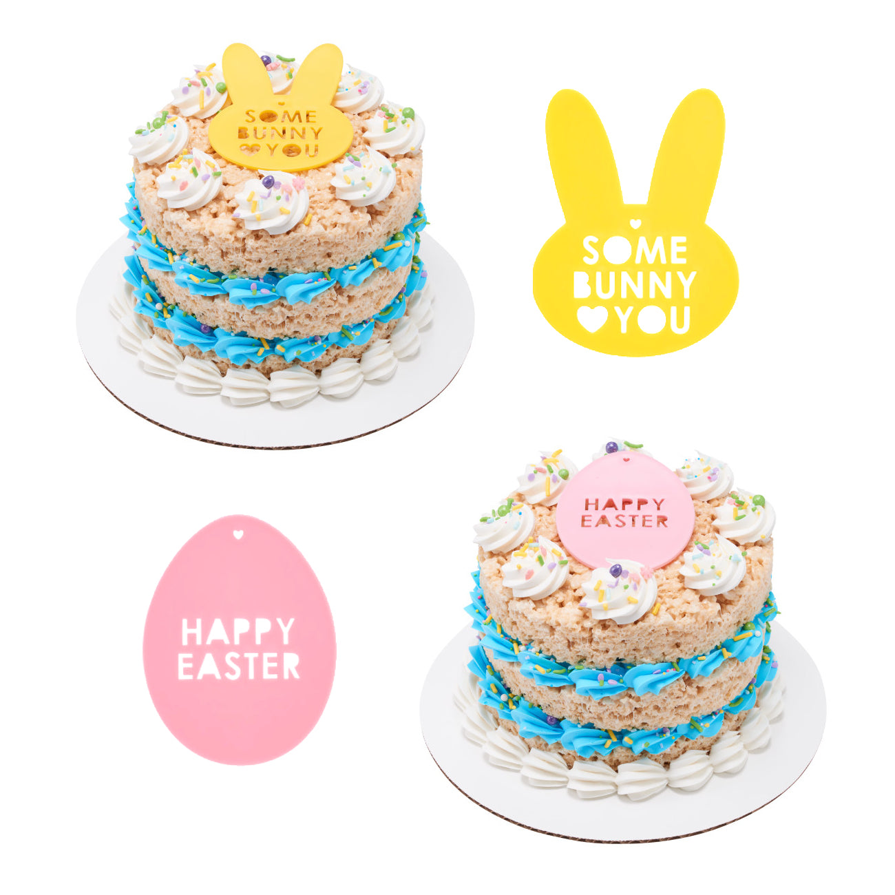 Easter Cake Topper Plaques: Bunny + Egg | www.sprinklebeesweet.com