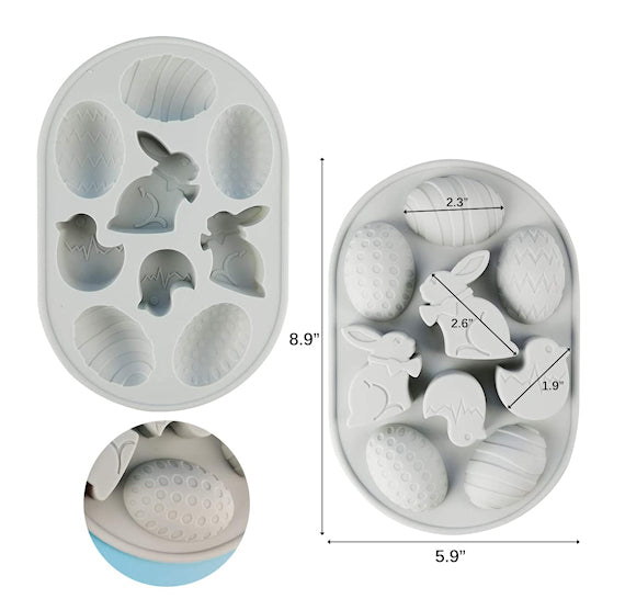 Easter Chocolate Mold: Chicks, Bunny + Eggs | www.sprinklebeesweet.com
