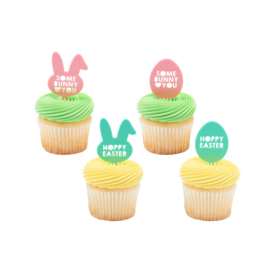 Easter Cupcake Picks: Bunny & Egg | www.sprinklebeesweet.com