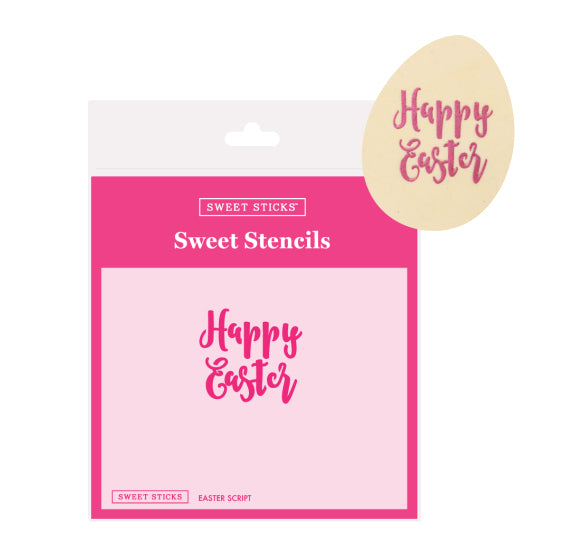 Sweet Stencils: Easter Script | www.sprinklebeesweet.com