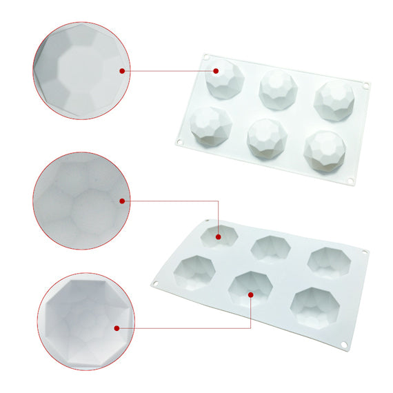 Silicone Dessert Mold: Faceted Gem | www.sprinklebeesweet.com