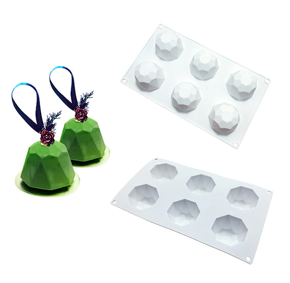 Silicone Dessert Mold: Faceted Gem | www.sprinklebeesweet.com