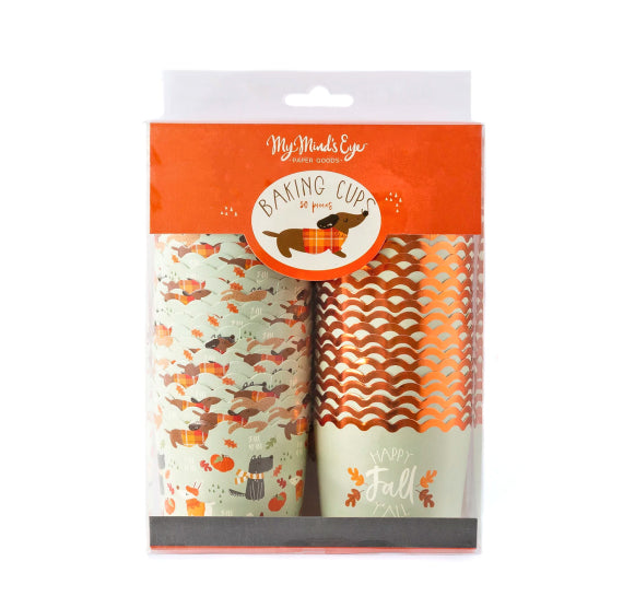 Fall Baking Cups: Dogs in Sweaters | www.sprinklebeesweet.com