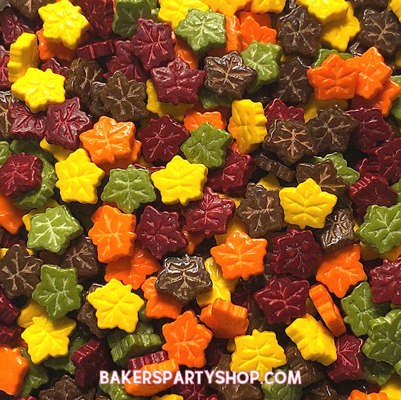 Fall Leaves Candy Sprinkles | www.sprinklebeesweet.com