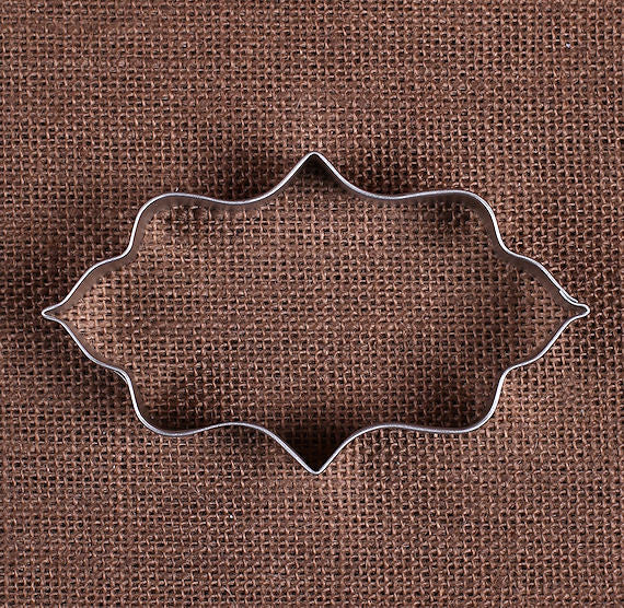 Elongated Fancy Plaque Cookie Cutter | www.sprinklebeesweet.com