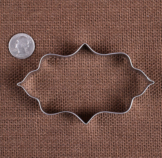 Elongated Fancy Plaque Cookie Cutter | www.sprinklebeesweet.com