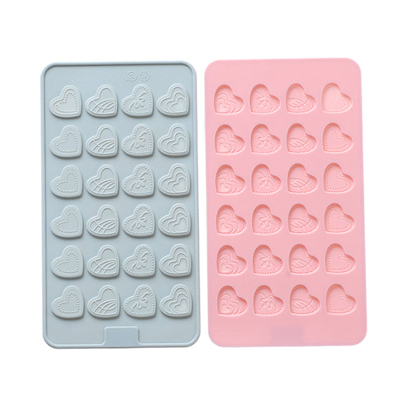 Thin Heart Chocolate Mold: Assorted Designs | www.sprinklebeesweet.com