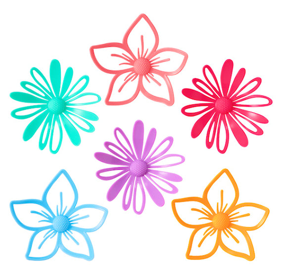 Flower Cake Toppers: Set of 6 | www.sprinklebeesweet.com
