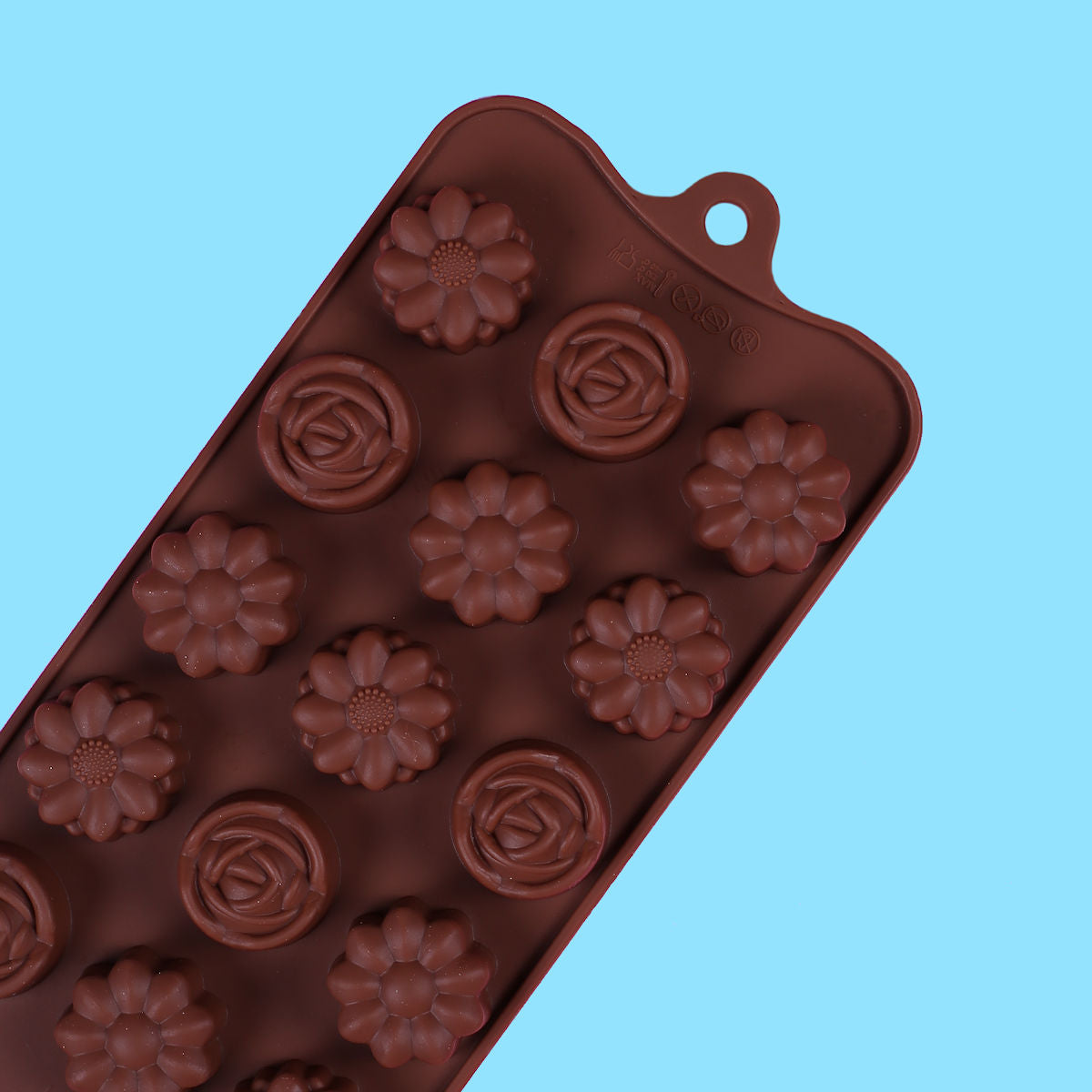 Flowers Chocolate Mold: Assorted Daisy & Rose | www.sprinklebeesweet.com