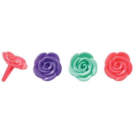 Rose Cupcake Picks | www.sprinklebeesweet.com