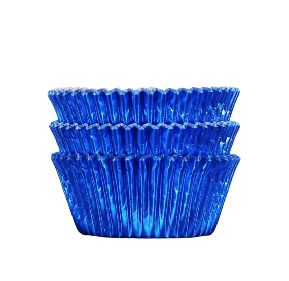 Shop Bulk Cupcake Liners: Blue Foil Wholesale Cupcake Liners