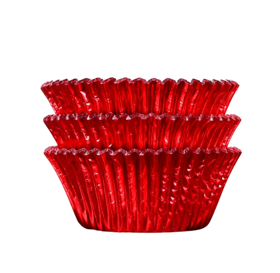 Bulk Cupcake Liners: Red Foil | www.sprinklebeesweet.com