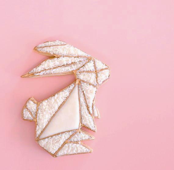 Designer Geometric Bunny Cookie Cutter | www.sprinklebeesweet.com