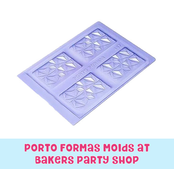 Geometric Chocolate Bar Mold: 4 Cavity | www.sprinklebeesweet.com