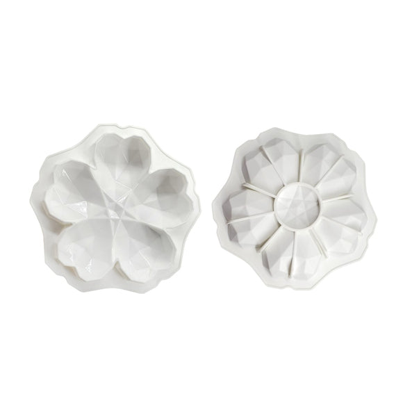 Geometric Heart Flower Mold | www.sprinklebeesweet.com