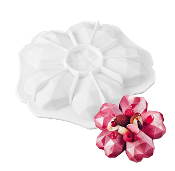 Geometric Heart Flower Mold | www.sprinklebeesweet.com