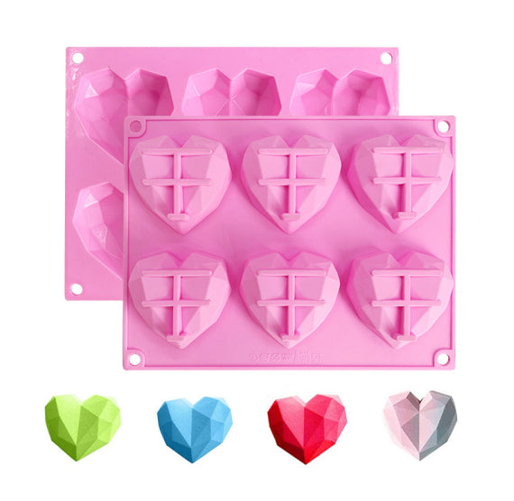 Geometric Heart Cake Gem Mold: Medium | www.sprinklebeesweet.com