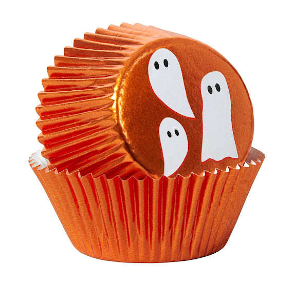 Foil Halloween Cupcake Liners: Ghost | www.sprinklebeesweet.com