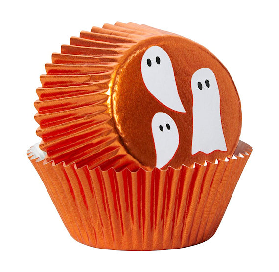 Foil Halloween Cupcake Liners: Ghost | www.sprinklebeesweet.com