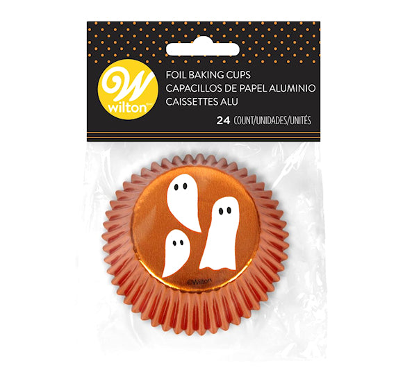 Foil Halloween Cupcake Liners: Ghost | www.sprinklebeesweet.com