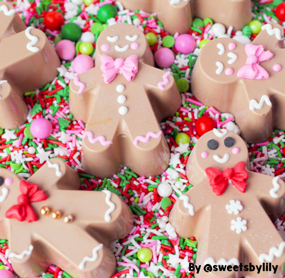 Gingerbread Man Chocolate Mold: 3 Part Mold | www.sprinklebeesweet.com