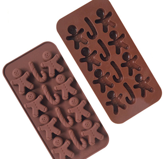 Silicone Christmas Mold: Candy Cane + Gingerbread | www.sprinklebeesweet.com