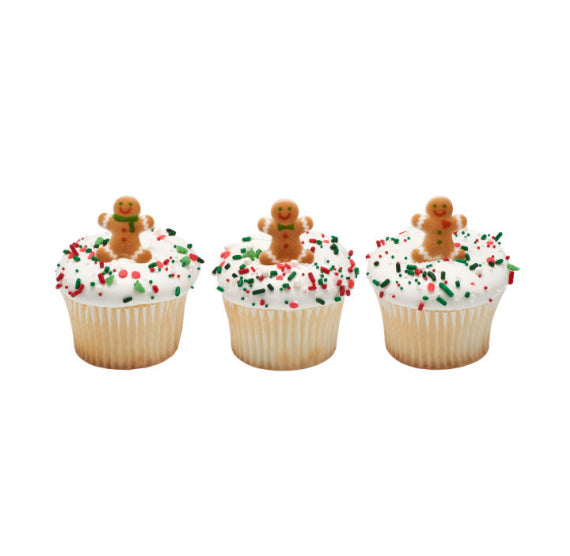 Gingerbread Man Sugar Toppers | www.sprinklebeesweet.com