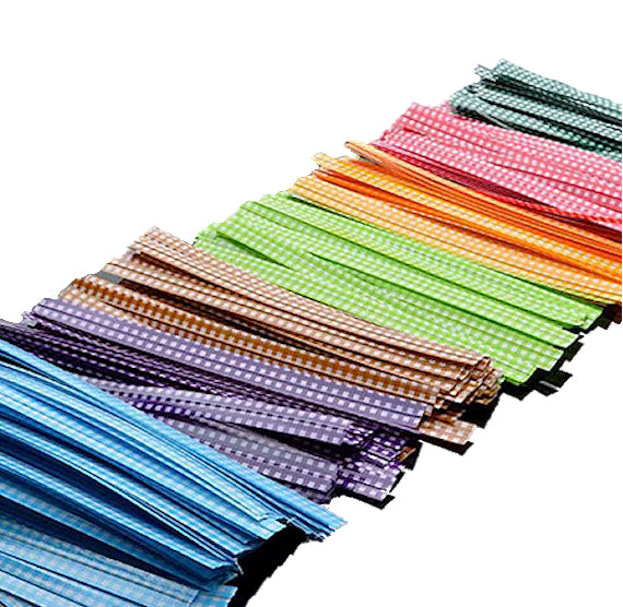 Bulk Gingham Twist Ties: 500 Count | www.sprinklebeesweet.com
