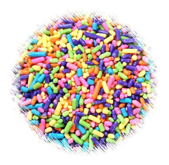 Bright Rainbow Jimmies Sprinkles | www.sprinklebeesweet.com