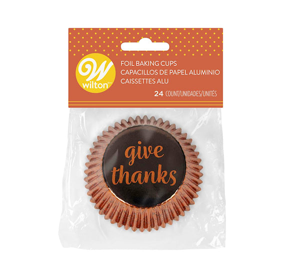 Thanksgiving Cupcake Liners: Foil | www.sprinklebeesweet.com