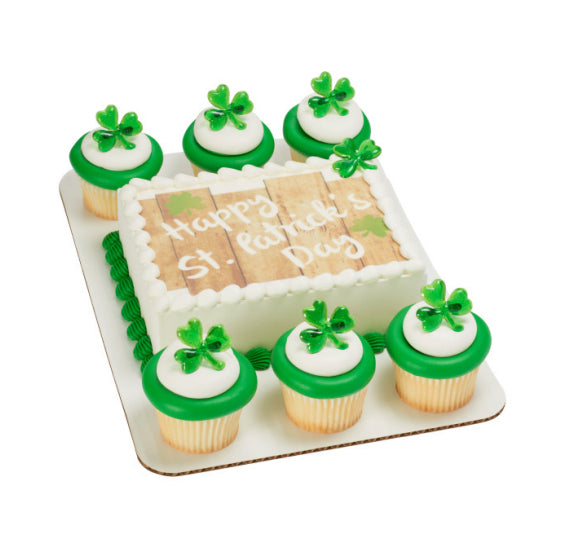 Shamrock Cupcake Topper Rings | www.sprinklebeesweet.com
