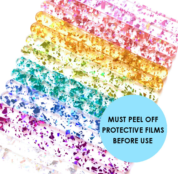 Acrylic Popsicle Sticks: Flake Glitter Purple | www.sprinklebeesweet.com
