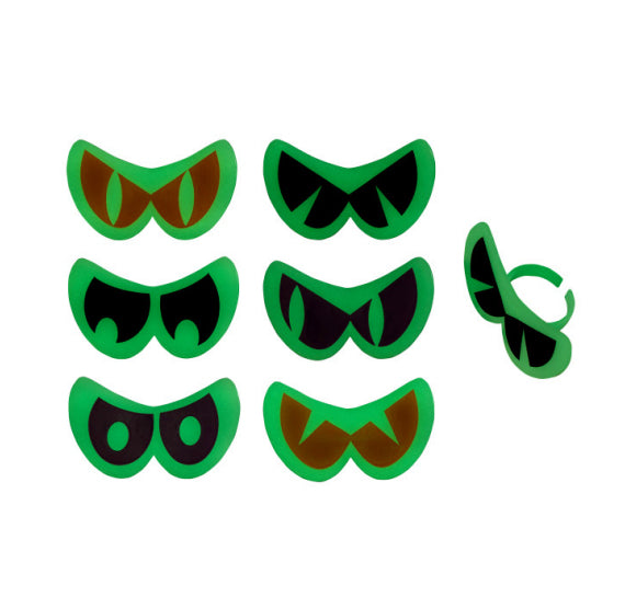 Halloween Cupcake Topper Rings: Glow in the Dark Eyes | www.sprinklebeesweet.com