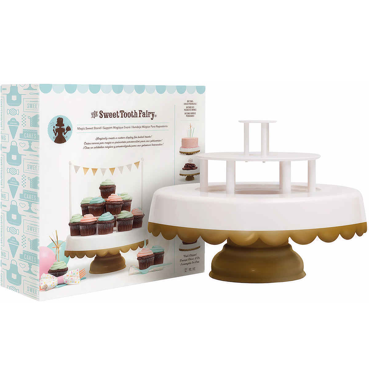 Sweet Tooth Fairy Cake Stand: Gold Tipped | www.sprinklebeesweet.com