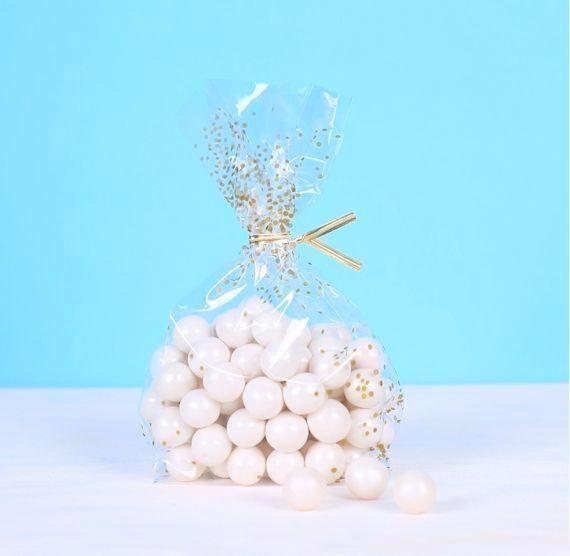 Gold Confetti Dot Treat Bag Kit | www.sprinklebeesweet.com
