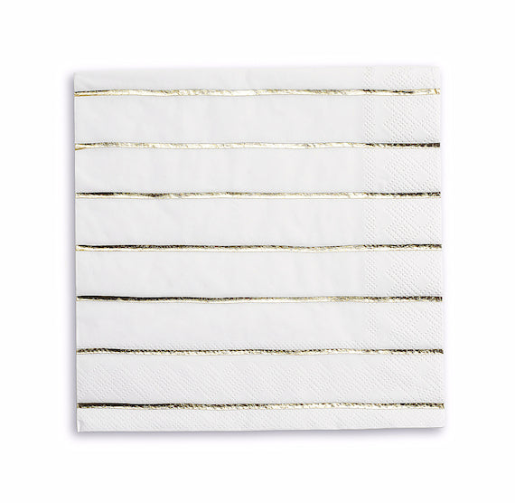 Striped Gold Napkins: Large | www.sprinklebeesweet.com