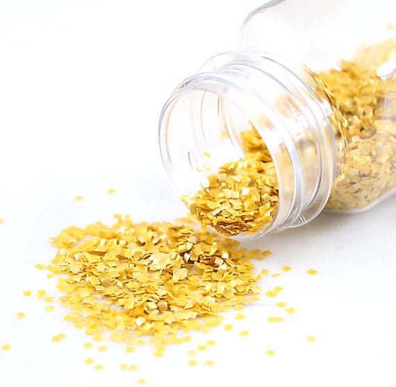 Tiny Square Gold Glitter | www.sprinklebeesweet.com