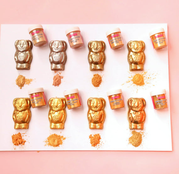 Glamorous Gold Luster Dust: Two Sizes Available | www.sprinklebeesweet.com